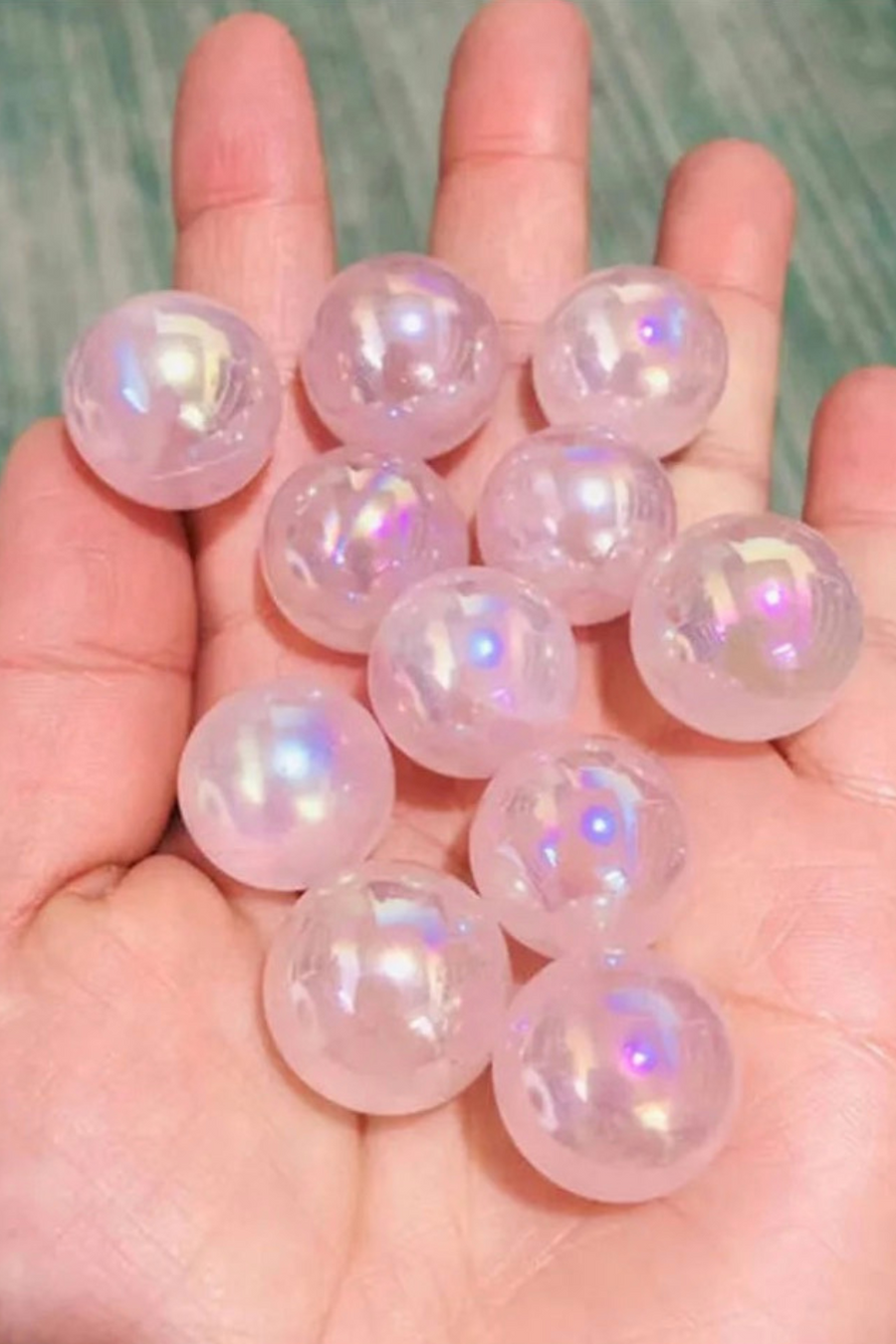 Natural Mini Aura Rose Quartz Sphere