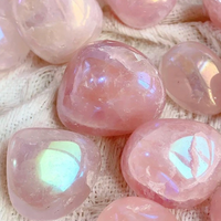 Natural Aura Rose Quartz Tumble