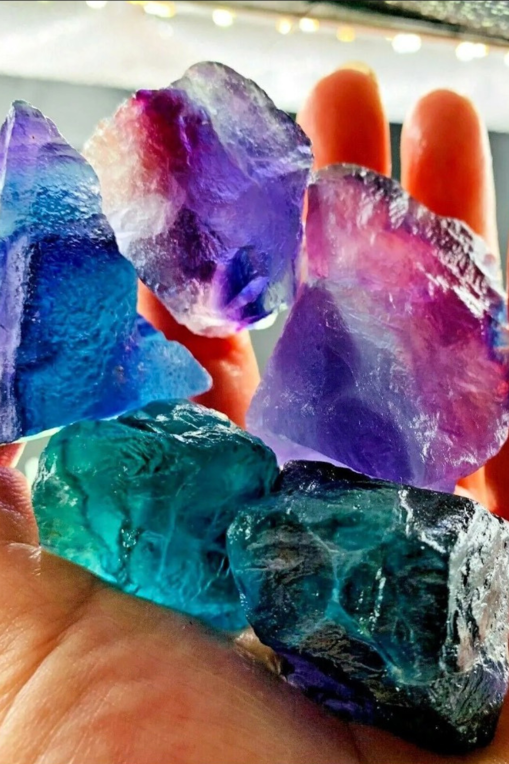 100g Bulk Natural Raw Rainbow Fluorite