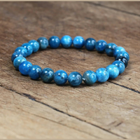 8mm Natural Stone Apatite Bracelet Handmade