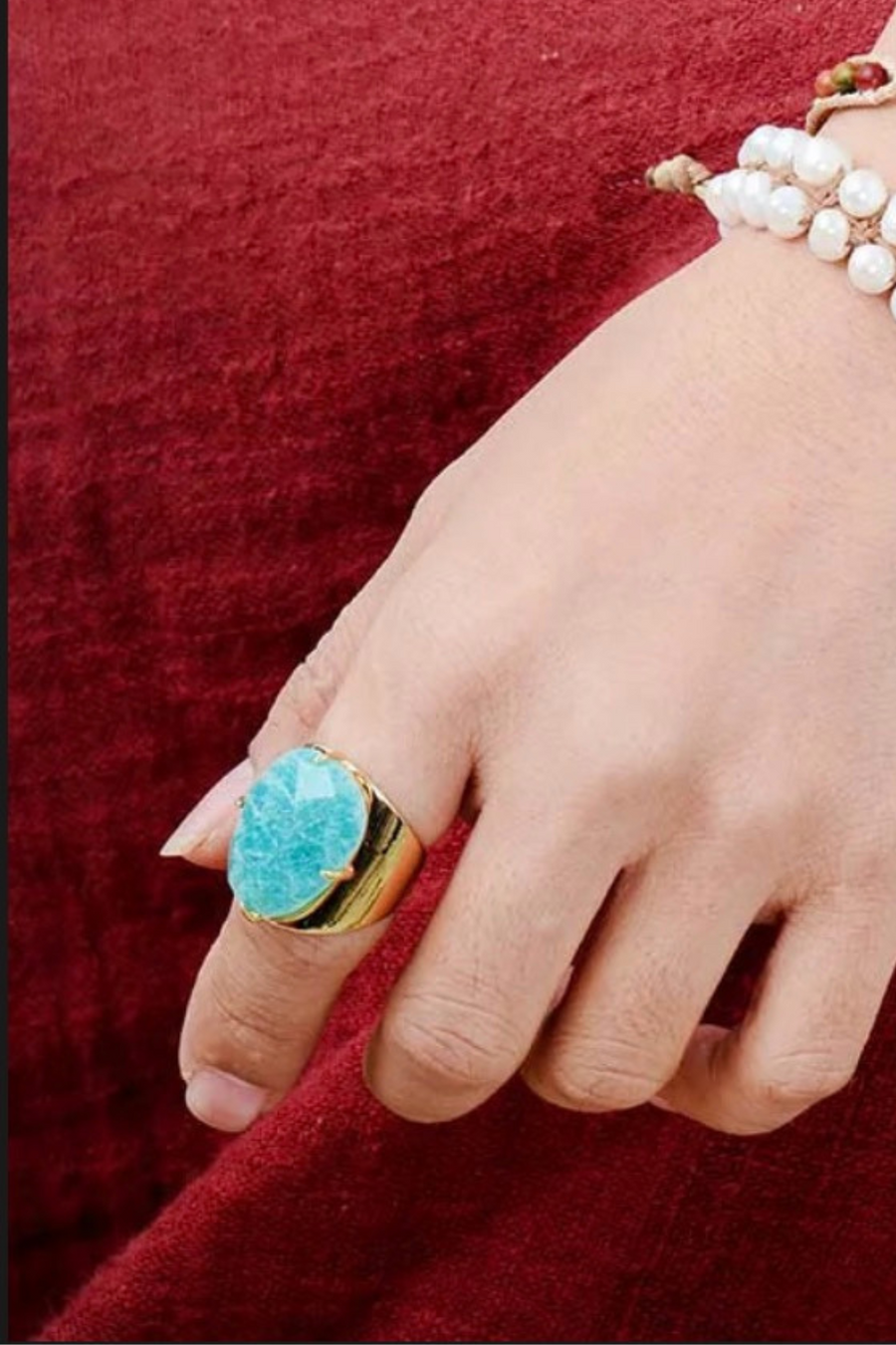 High Quality Amazonite Ring