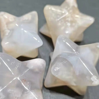 Natural Flower Agate Merkaba Star