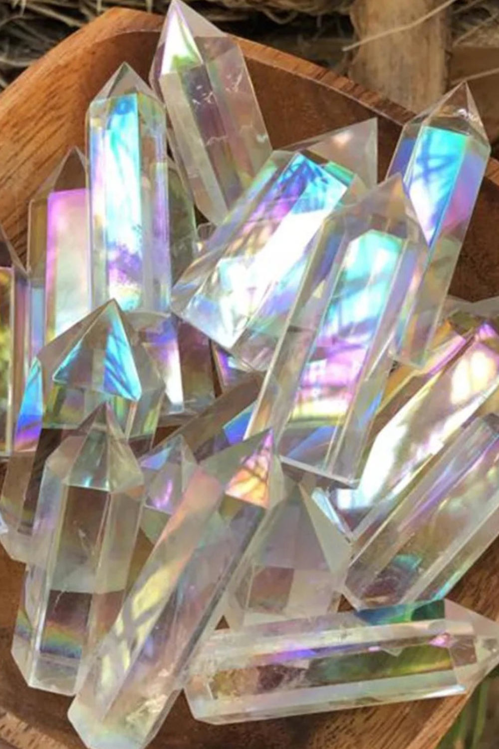 Natural Aura Clear Quartz Point