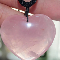 Natural Rose Quartz Heart Necklace