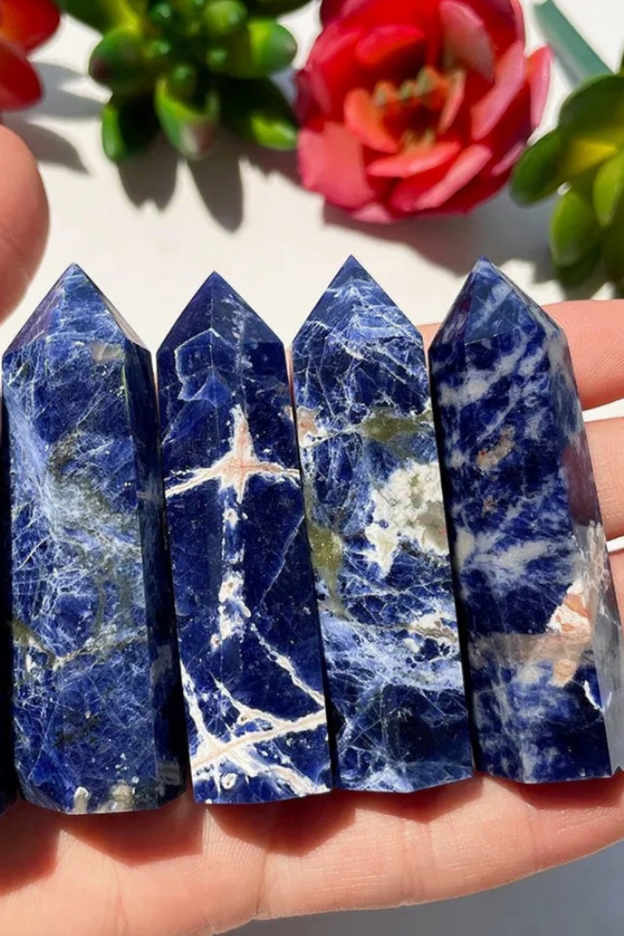 Natural Sodalite Tower