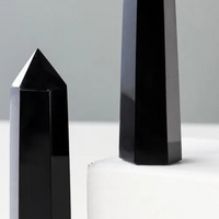 Natural Black Obsidian Tower