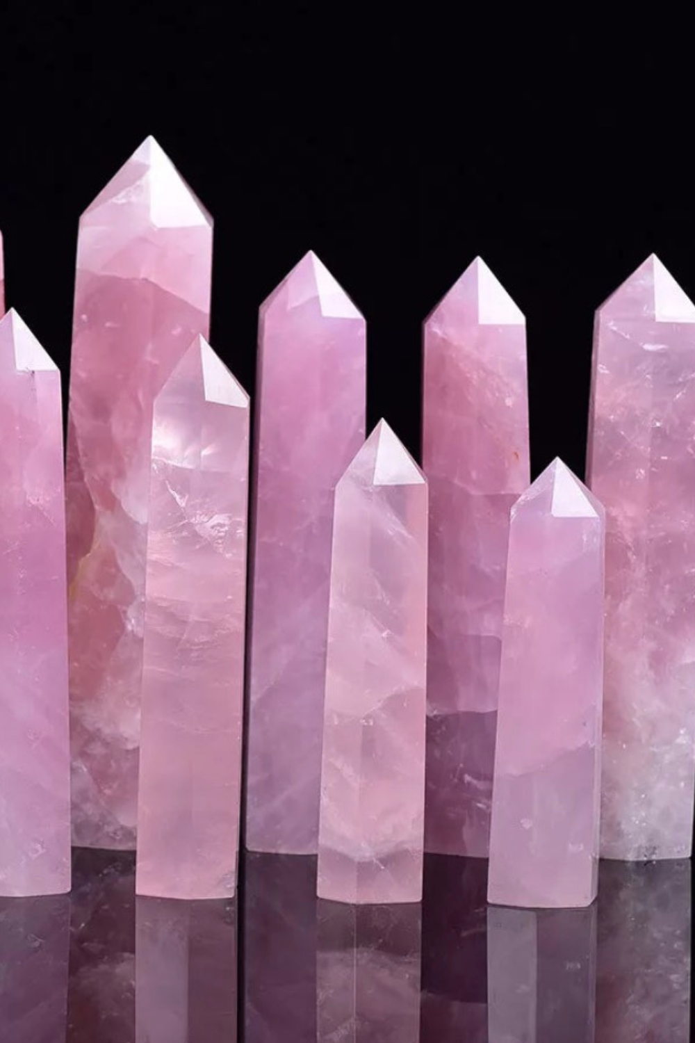 Big Natural Rose Quartz Tower