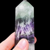 Natural Feather Fluorite Tower