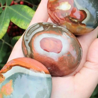 Natural Ocean Jasper Palm Stone