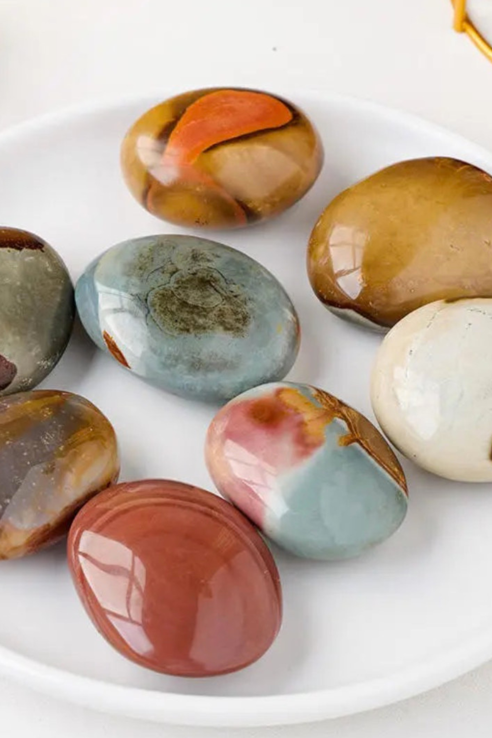 Natural Ocean Jasper Palm Stone