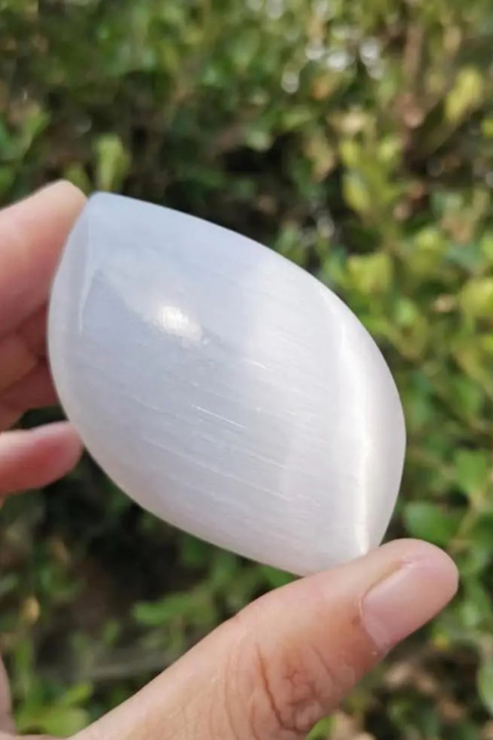 Natural Selenite Palm Stone