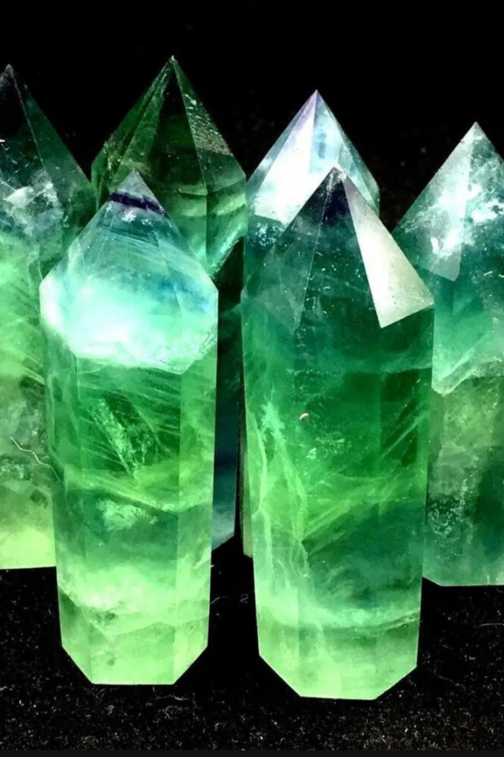 Natural Green Fluorite Tower