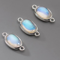 925 Sterling Silver Moonstone Charm