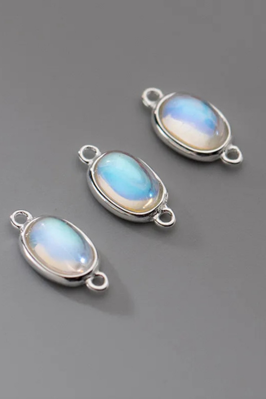 925 Sterling Silver Moonstone Charm