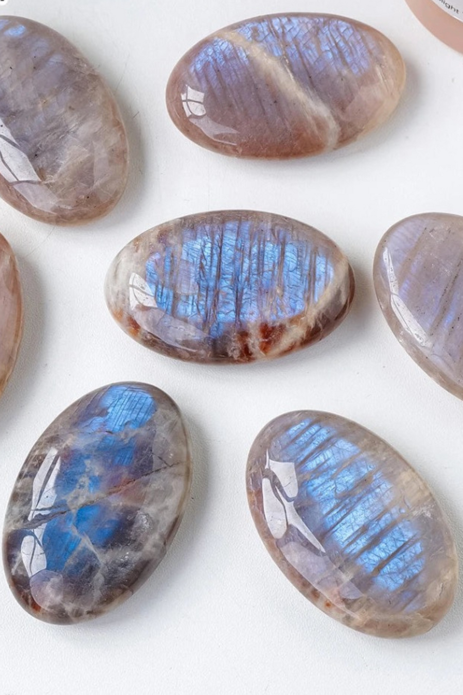 Natural Moonstone Palm Stone