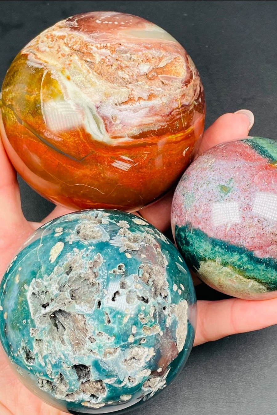 Natural Ocean Jasper Sphere