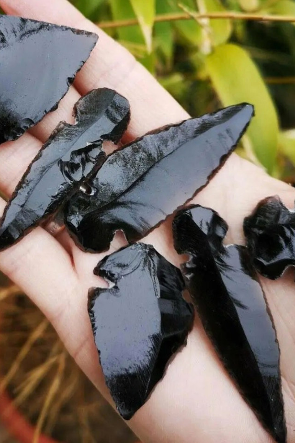 Natural Black Obsidian Feather