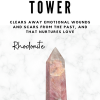 Rhodonite Tower Natural Crystal Tower