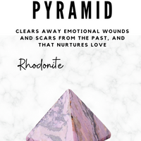 Rhodonite Pyramid Natural Crystal Pyramid