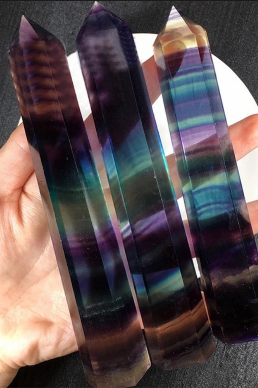 Natural Rainbow Fluorite Tower