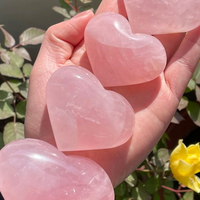 Natural Rose Quartz Heart