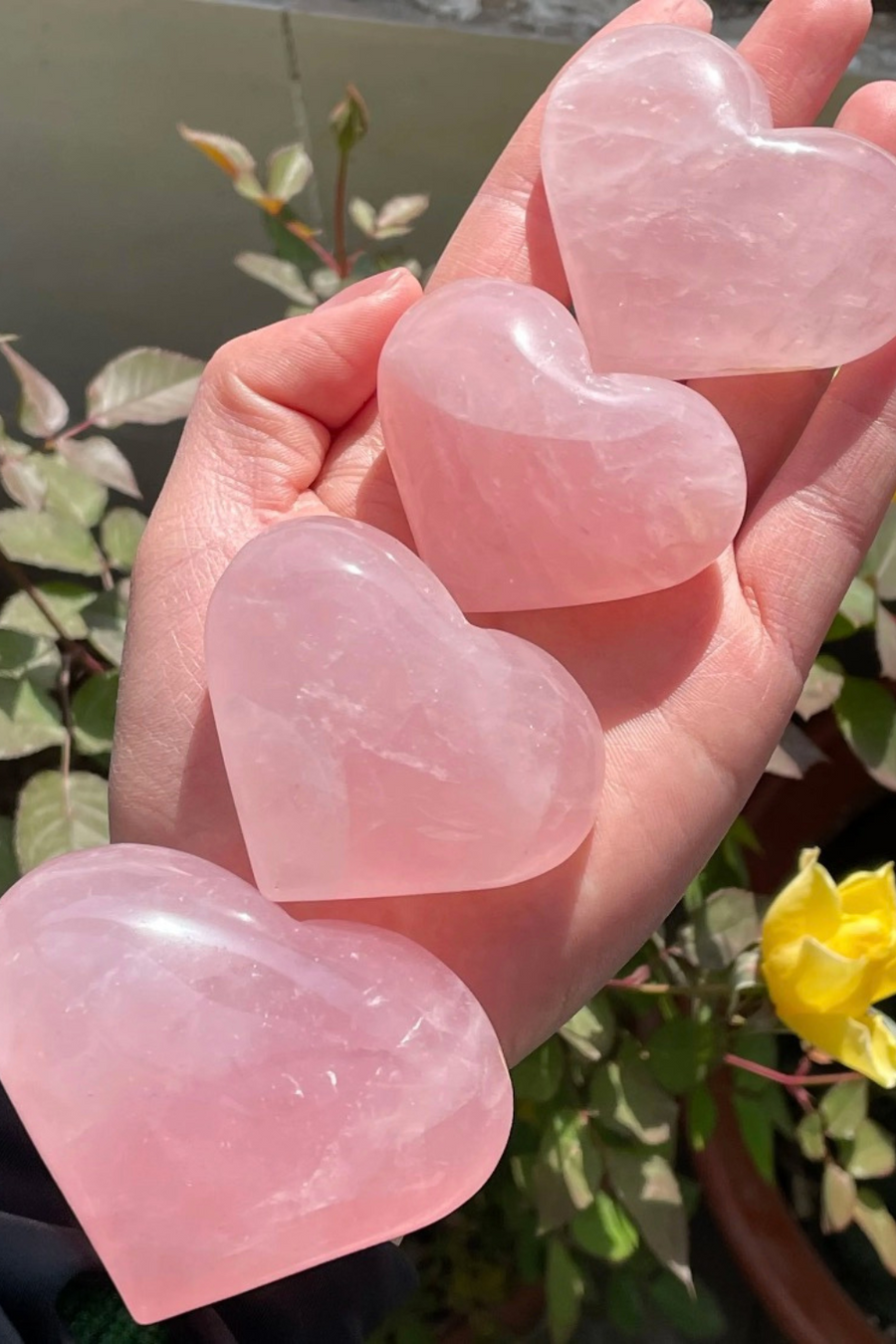 Natural Rose Quartz Heart