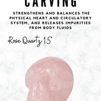 Rose Quartz Skull Natural Crystal Carving