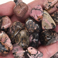 Natural Black Pink Rhodonite Tumble