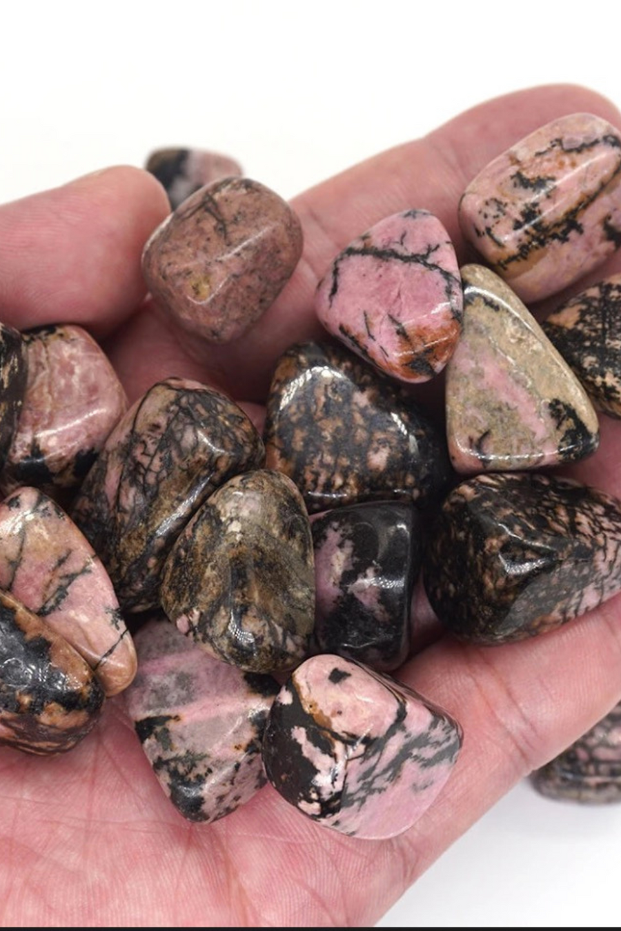 Natural Black Pink Rhodonite Tumble