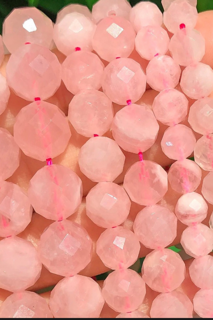 Natural Madagascar Rose Quartz Loose Bead Facet