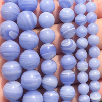 Natural Blue Lace Agate Bead