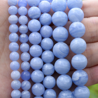 Natural Blue Lace Agate Bead