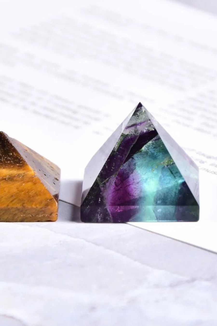 Natural Fluorite Pyramid Healing Crystal