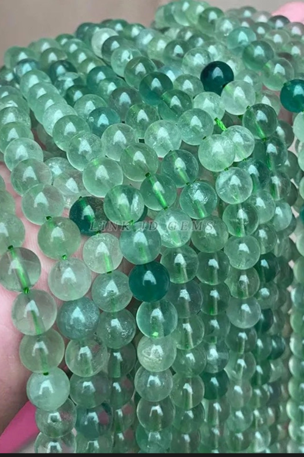 Natural Green Fluorite Bead