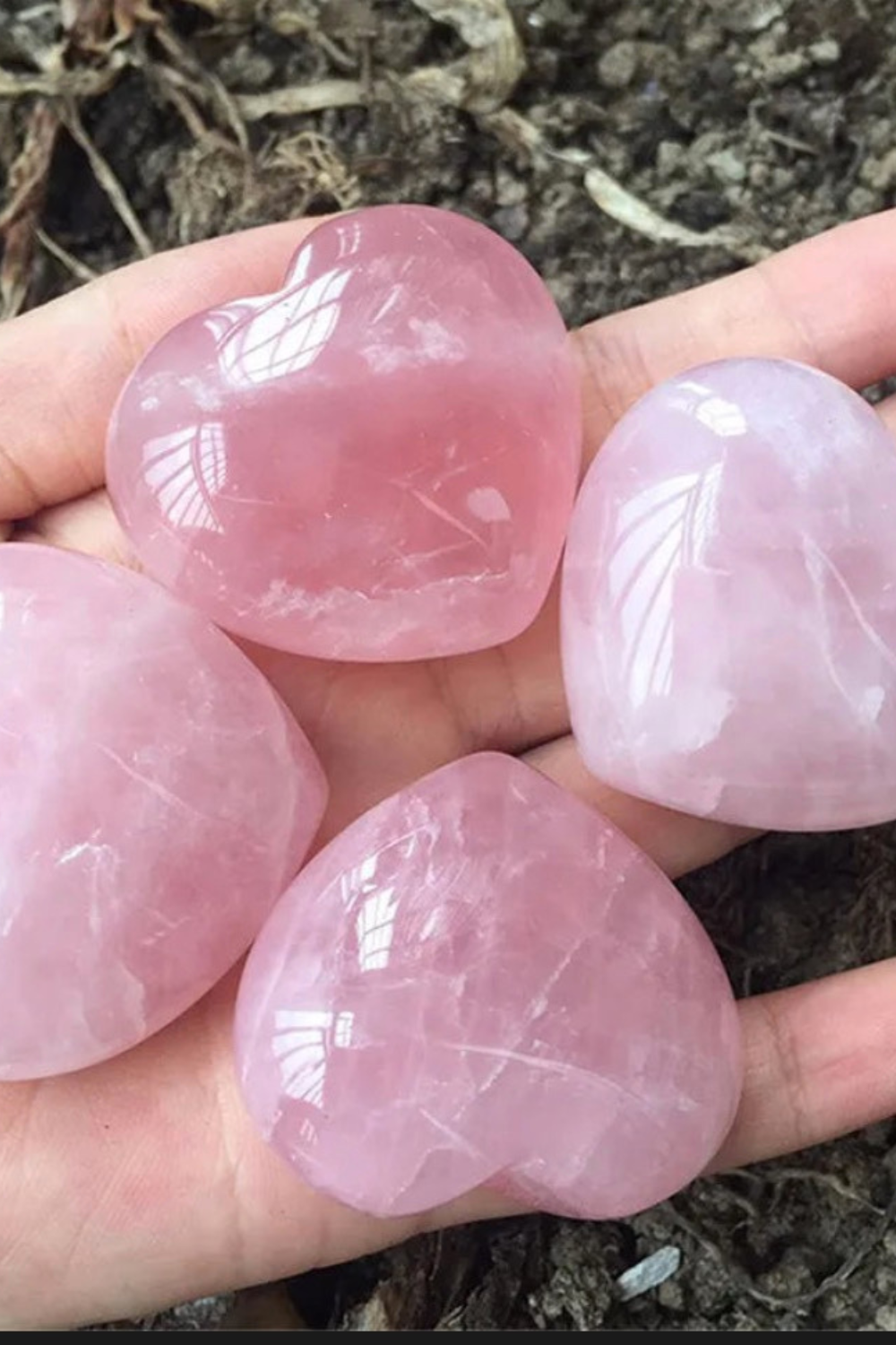 Natural Rose Quartz Heart