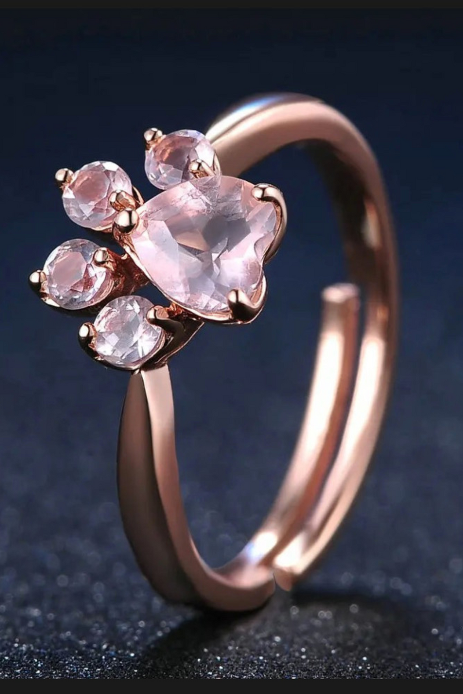 Sterling Silver 925 Rose Quartz Ring