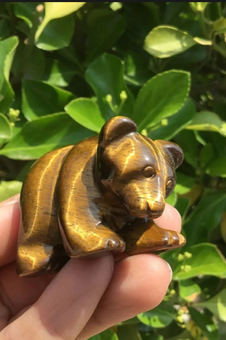 Natural Crystal Bear Carving