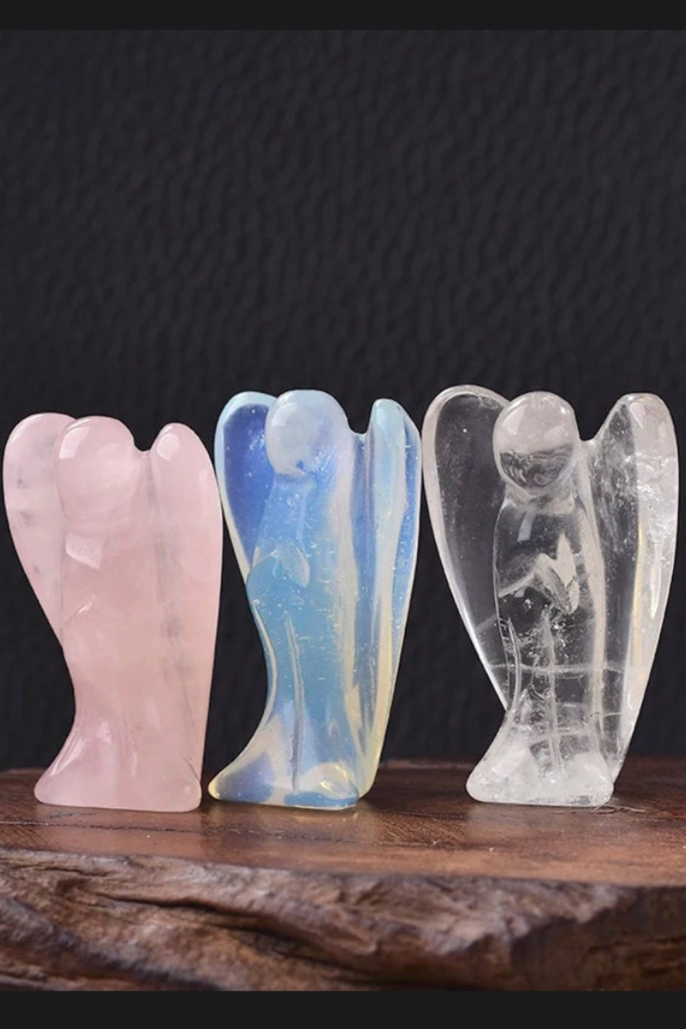 Natural Crystal Angel Carving