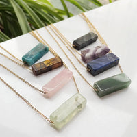 Minimalist Natural Crystal Stone Necklace