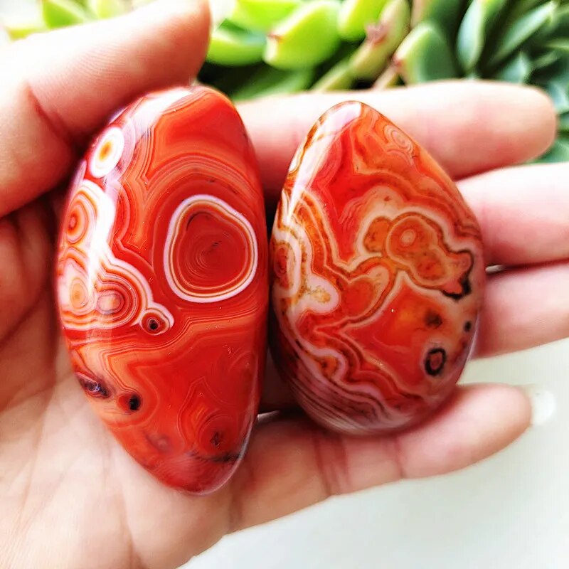 Natural Lace Stone Sardonyx Agate Palm Hand Play Witchcraft Supplies Meditation Spiritual Decor Home Decoration