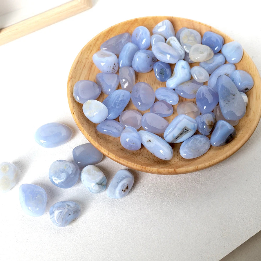 Natural Blue Chalcedony Tumble