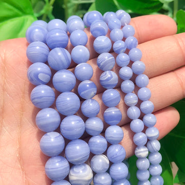 Natural Blue Lace Agate Bead