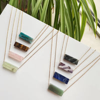 Minimalist Natural Crystal Stone Necklace