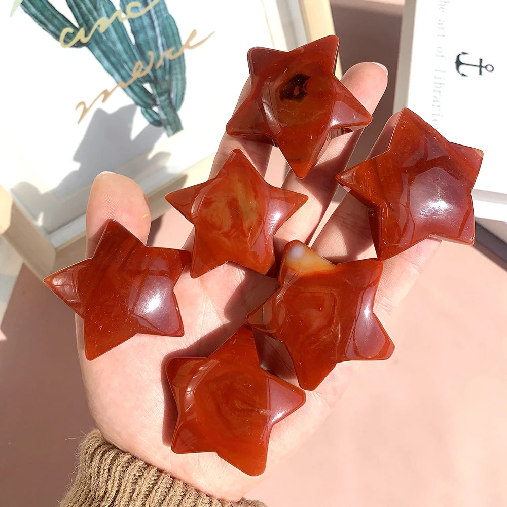 Natural Carnelian Star