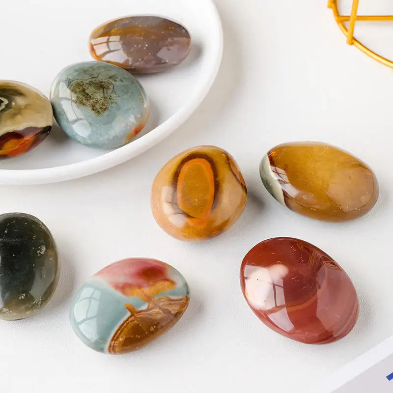 Natural Ocean Jasper Palm Stone