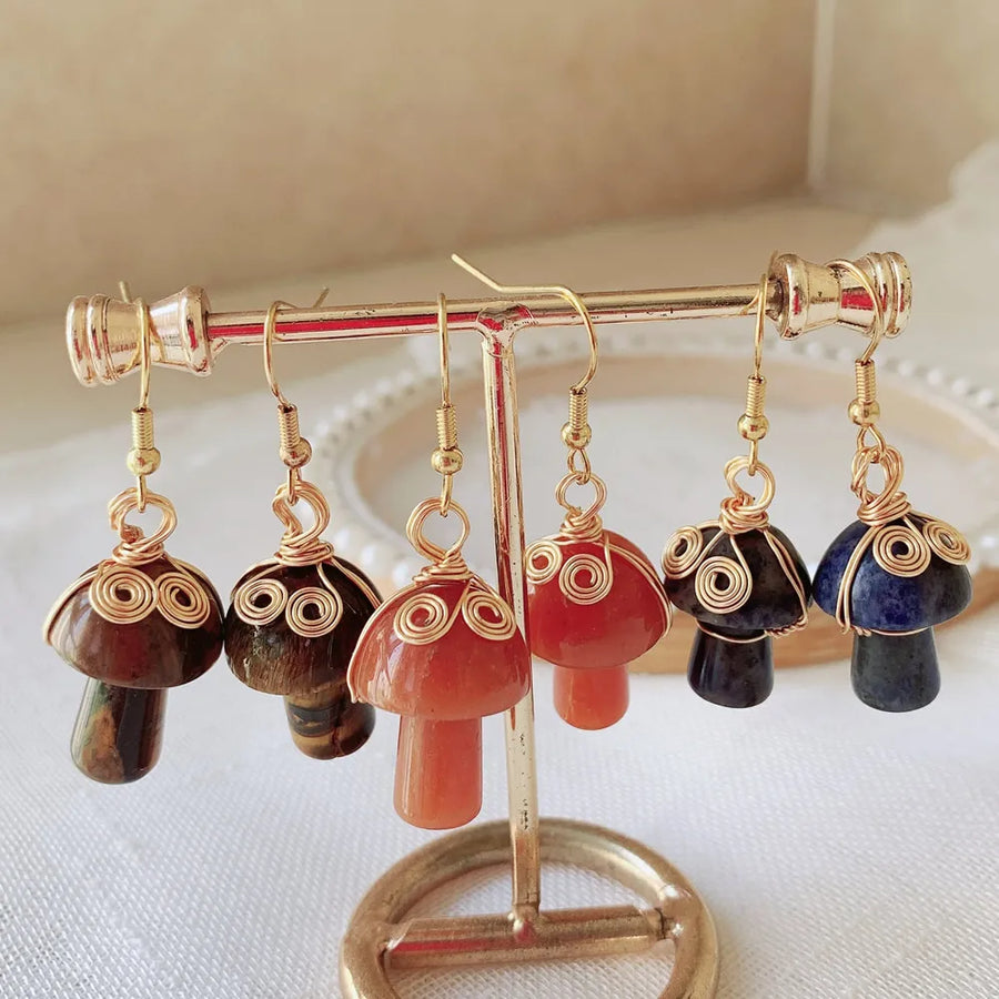 Natural Mushroom Earrings