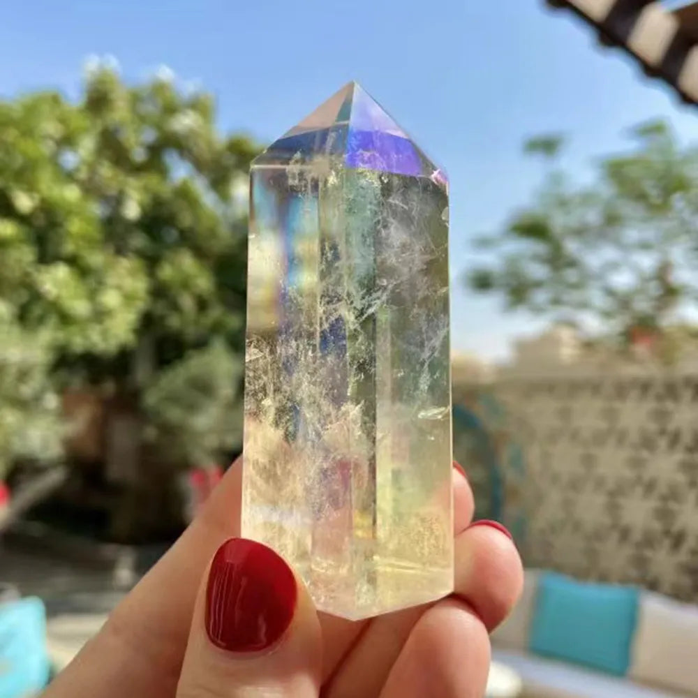 Natural Aura Clear Quartz Point