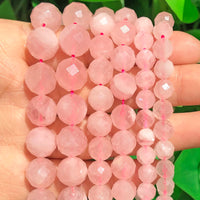 Natural Madagascar Rose Quartz Loose Bead Facet