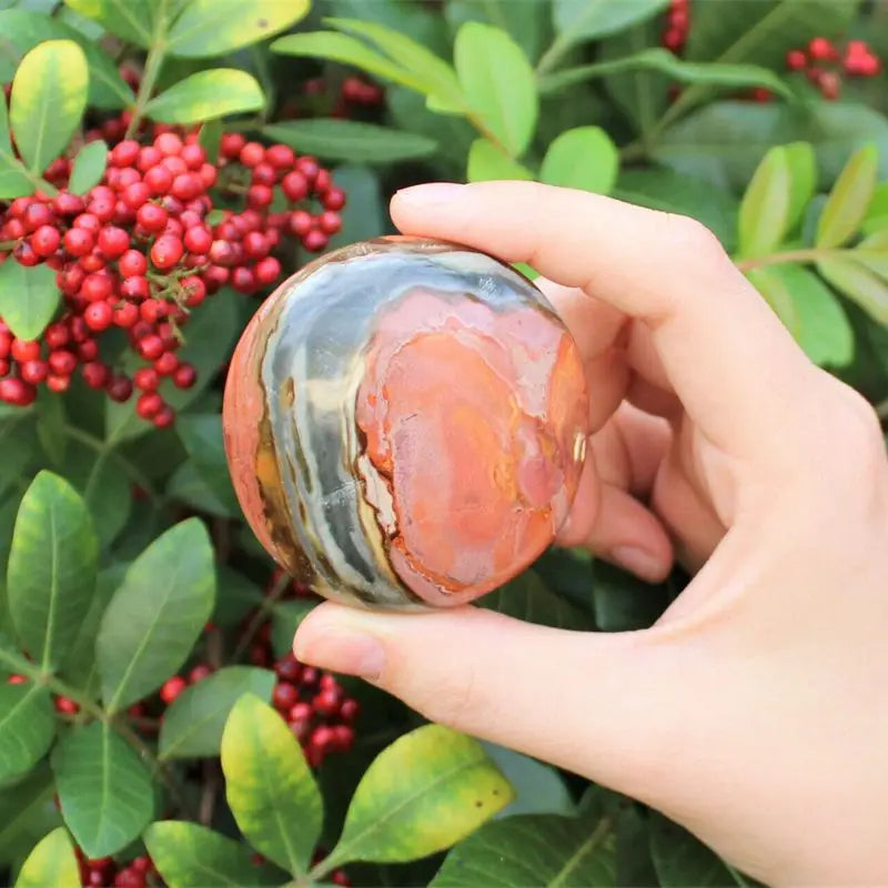 Natural Ocean Jasper Palm Stone