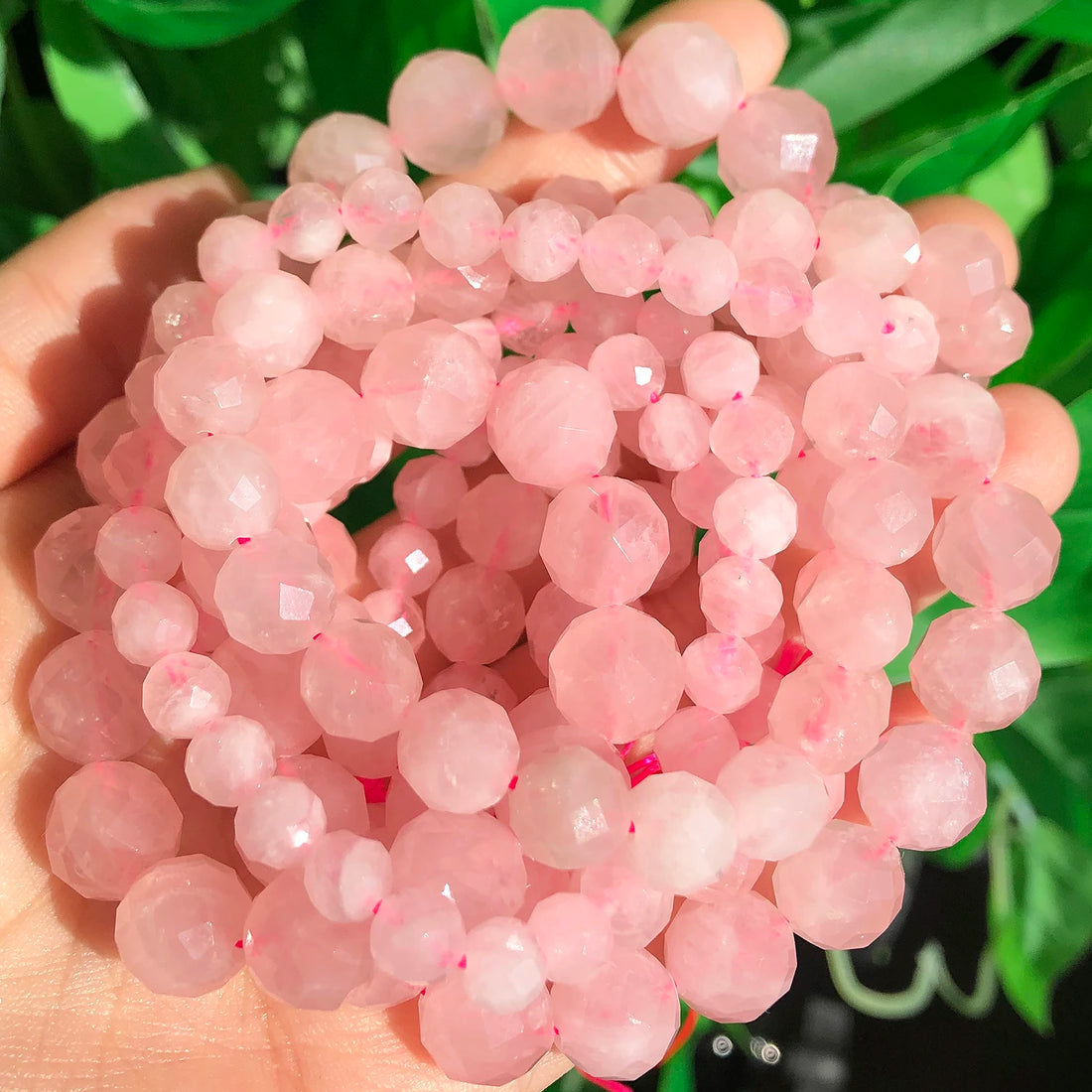 Natural Madagascar Rose Quartz Loose Bead Facet